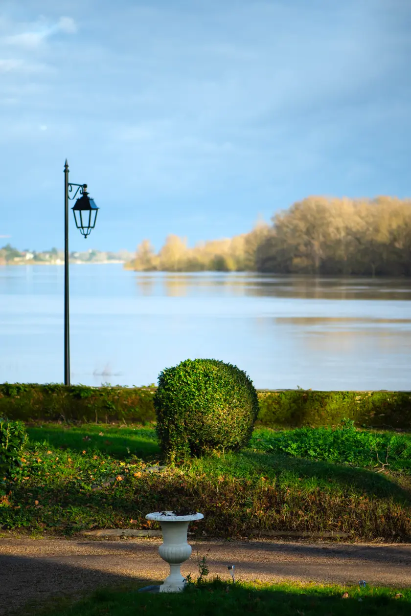 Paysage naturel verdoyant entourant le restaurant